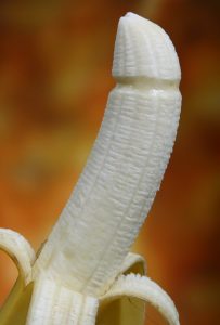A banana symbolizing a penis